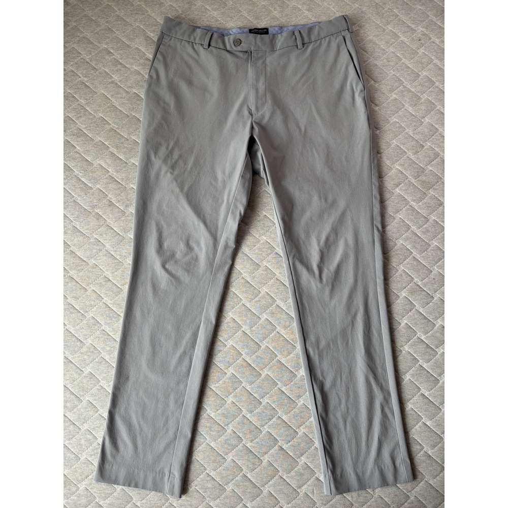 Peter‎ Millar Crown Crafted Pants Mens 36x32 Gray Chino Golf Business Casual